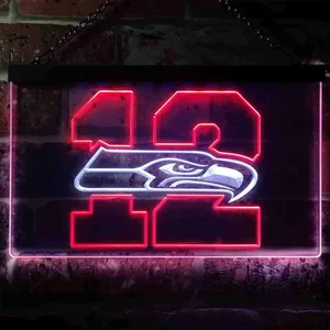 Seattle Seahawks 12th man Neon-Like LED Sign