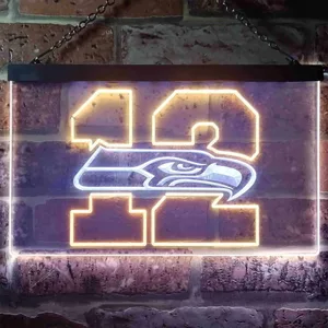Seattle Seahawks 12th man Neon-Like LED Sign