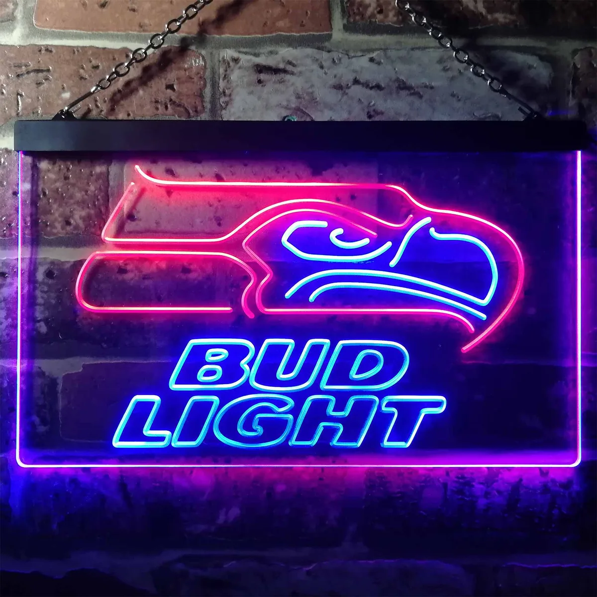 Seattle Seahawks Bud Light Neon-Like LED Sign