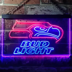 Seattle Seahawks Bud Light Neon-Like LED Sign