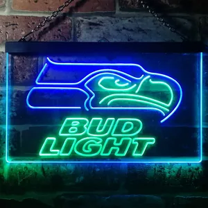 Seattle Seahawks Bud Light Neon-Like LED Sign
