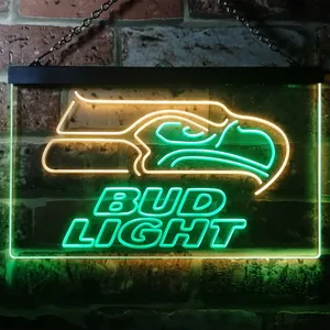 Seattle Seahawks Bud Light Neon-Like LED Sign
