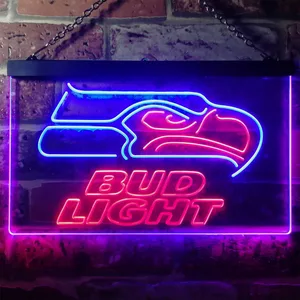 Seattle Seahawks Bud Light Neon-Like LED Sign