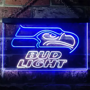 Seattle Seahawks Bud Light Neon-Like LED Sign
