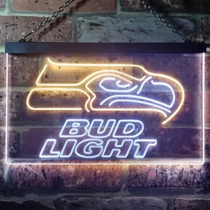 Seattle Seahawks Bud Light Neon-Like LED Sign