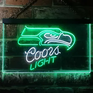 Seattle Seahawks Coors Light Neon-Like LED Sign