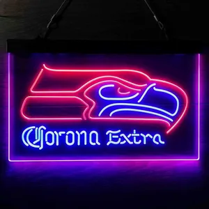 Seattle Seahawks Corona Extra Neon-Like LED Sign