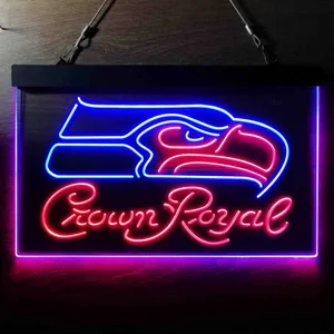 Seattle Seahawks Crown Royal Neon-Like LED Sign