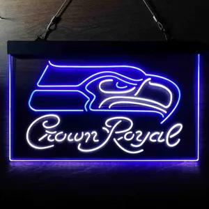 Seattle Seahawks Crown Royal Neon-Like LED Sign