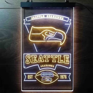 Seattle Seahawks EST 1976 Neon-Like LED Sign