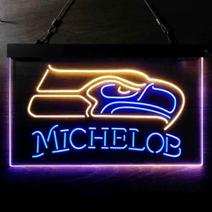 Seattle Seahawks Michelob Neon-Like LED Sign