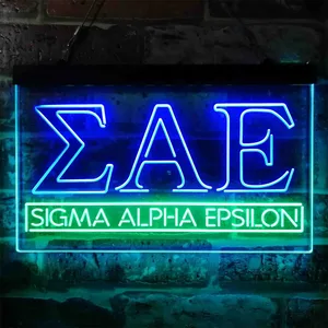 Sigma Alpha Epsilon Logo Neon-Like LED Sign