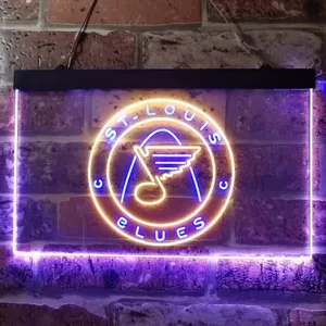 St Louis Blues Round Logo Neon-Like LED Sign