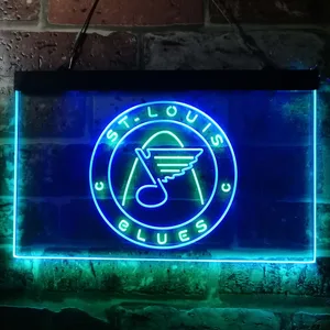 St Louis Blues Round Logo Neon-Like LED Sign