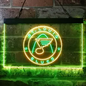 St Louis Blues Round Logo Neon-Like LED Sign