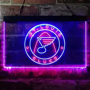St Louis Blues Round Logo Neon-Like LED Sign