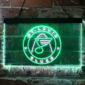 St Louis Blues Round Logo Neon-Like LED Sign