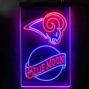 St. Louis Rams Blue Moon Neon-Like LED Sign - Legacy Edition