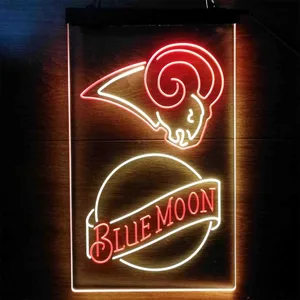 St. Louis Rams Blue Moon Neon-Like LED Sign - Legacy Edition