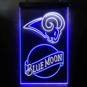 St. Louis Rams Blue Moon Neon-Like LED Sign - Legacy Edition