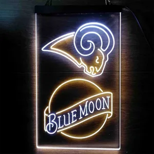 St. Louis Rams Blue Moon Neon-Like LED Sign - Legacy Edition