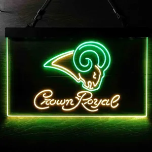 St. Louis Rams Crown Royal Neon-Like LED Sign - Legacy Edition