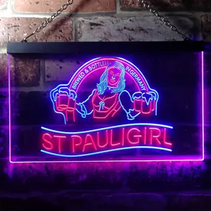 St. Pauli Girl Beer Girl Neon-Like LED Sign