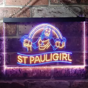 St. Pauli Girl Beer Girl Neon-Like LED Sign