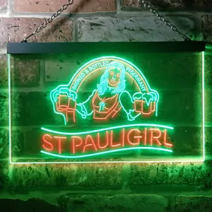 St. Pauli Girl Beer Girl Neon-Like LED Sign