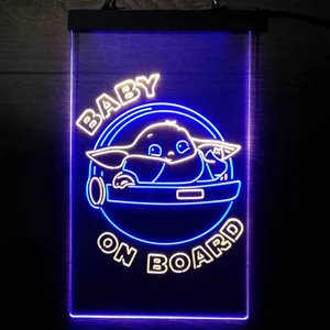 Star Wars Baby Yoda Mandalorian Neon-Like LED Sign