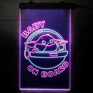 Star Wars Baby Yoda Mandalorian Neon-Like LED Sign