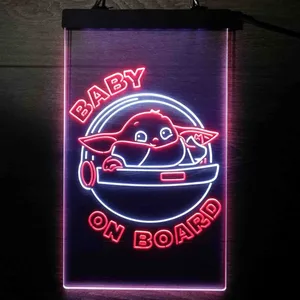 Star Wars Baby Yoda Mandalorian Neon-Like LED Sign