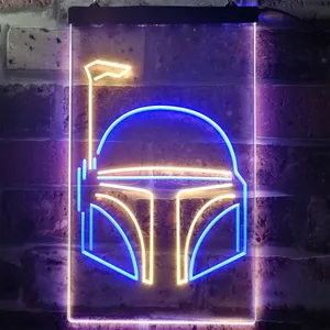 Star Wars Boba Fett Helmet Neon-Like LED Sign