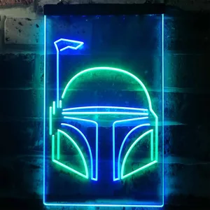 Star Wars Boba Fett Helmet Neon-Like LED Sign