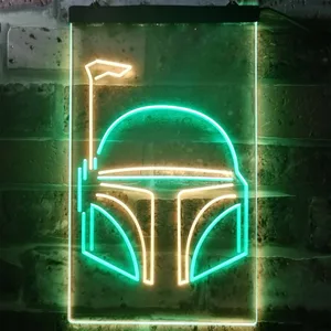 Star Wars Boba Fett Helmet Neon-Like LED Sign