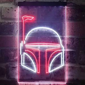 Star Wars Boba Fett Helmet Neon-Like LED Sign
