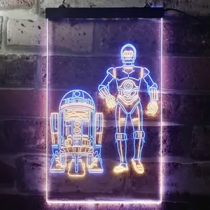 Star Wars R2D2 C3PO Neon-Like LED Sign