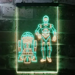 Star Wars R2D2 C3PO Neon-Like LED Sign