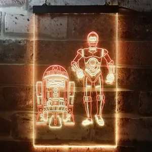 Star Wars R2D2 C3PO Neon-Like LED Sign