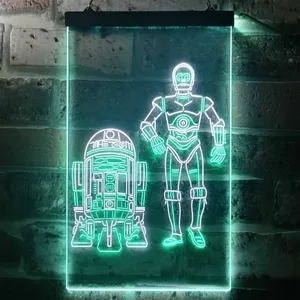 Star Wars R2D2 C3PO Neon-Like LED Sign
