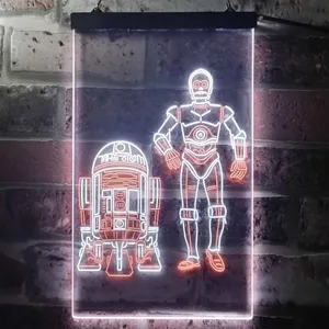 Star Wars R2D2 C3PO Neon-Like LED Sign