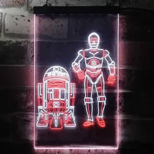 Star Wars R2D2 C3PO Neon-Like LED Sign