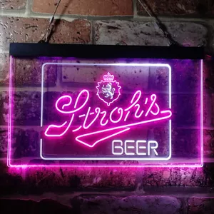 Stroh's Logo Neon-Like LED Sign
