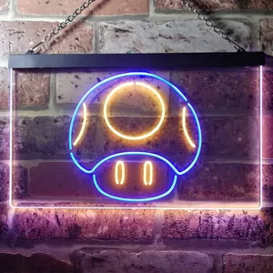 Super Mario Bros. Mushroom Neon-Like LED Sign