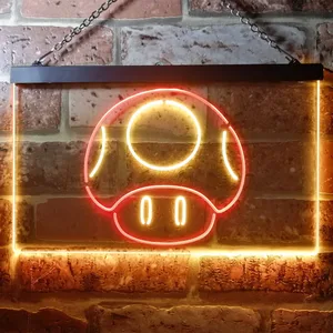 Super Mario Bros. Mushroom Neon-Like LED Sign