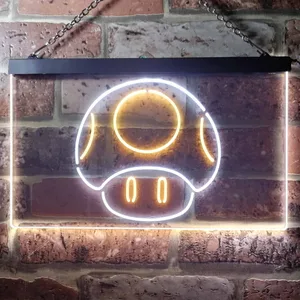 Super Mario Bros. Mushroom Neon-Like LED Sign
