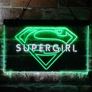 Supergirl Logo Neon-Like LED Sign