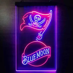 Tampa Bay Buccaneers Blue Moon Neon-Like LED Sign