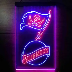 Tampa Bay Buccaneers Blue Moon Neon-Like LED Sign