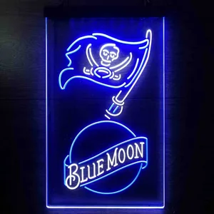 Tampa Bay Buccaneers Blue Moon Neon-Like LED Sign